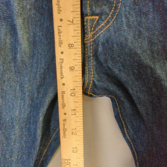 Levis 501 Jeans Mens 29x34 Blue Dark Wash Cotton Original Fit Button Fly - Picture 6 of 12